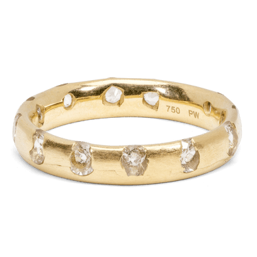 White Narrow Celeste Ring - Polly Wales Fine Jewelry,